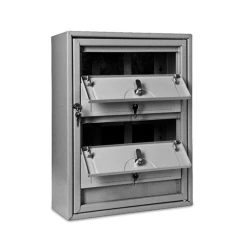 Почтовый ящик антивандальный в подъезд ПЯ-4АВ 4-х секционный RAL 7035