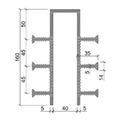 Гидрошпонка Аквастоп ПВХ ДЗ-160/40-6/35