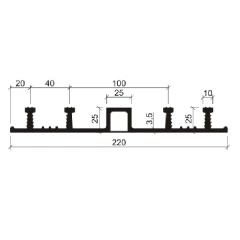 Гидрошпонка Аквастоп EPDM ДО-220/25-4/25