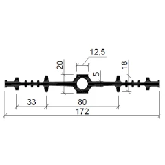 Гидрошпонка Аквастоп EPDM ДВ-170/12