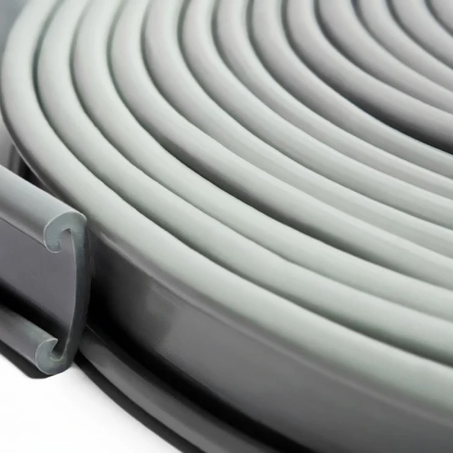 Поручень ПВХ для перил 40x5 мм, серый, 21 м