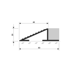 Универсальное наружное обрамление АЛ-20 20х68 мм