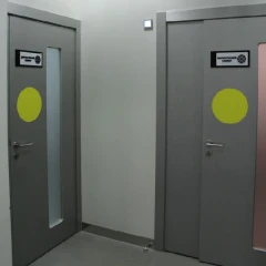 Круг желтый для стеклянных дверей 200х200 мм