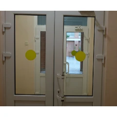 Круг желтый для стеклянных дверей 200х200 мм