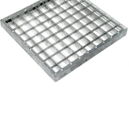 Стальная грязезащитная решетка из прессованного настила 33х33/30х2 Zn, 500х1000 мм