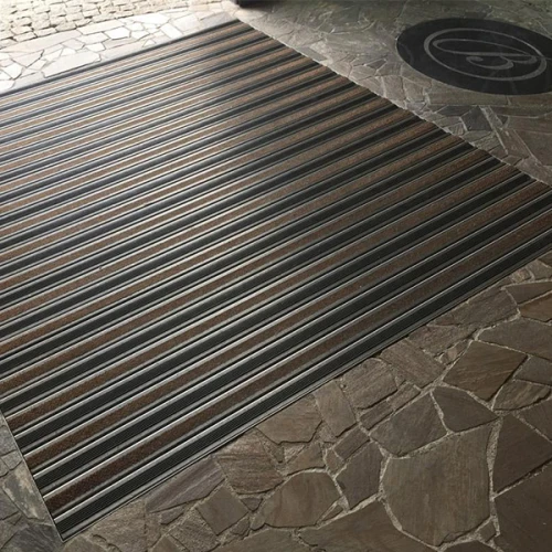 Придверная грязезащитная решетка Респект резина+текстиль