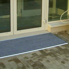 Придверная грязезащитная решетка Респект резина+текстиль