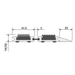 Придверная грязезащитная решетка Респект резина+текстиль