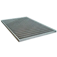 Стальная грязезащитная решетка из прессованного настила 33х11/30х2 Zn, 600х1000 мм