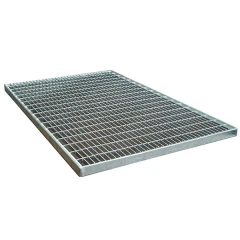 Стальная грязезащитная решетка из прессованного настила 33х11/20х2 Zn, 390х590 мм