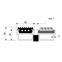 Придверная грязезащитная решетка Алса МАХ резина+текстиль