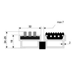 Придверная грязезащитная решетка Алса МАХ щетка+резина