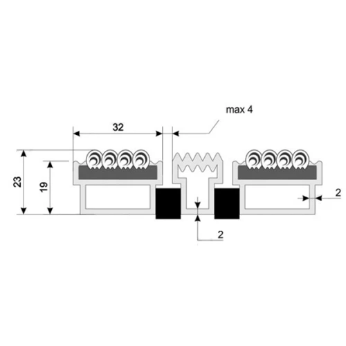 Придверная грязезащитная решетка Алса МАХ текстиль+скребок