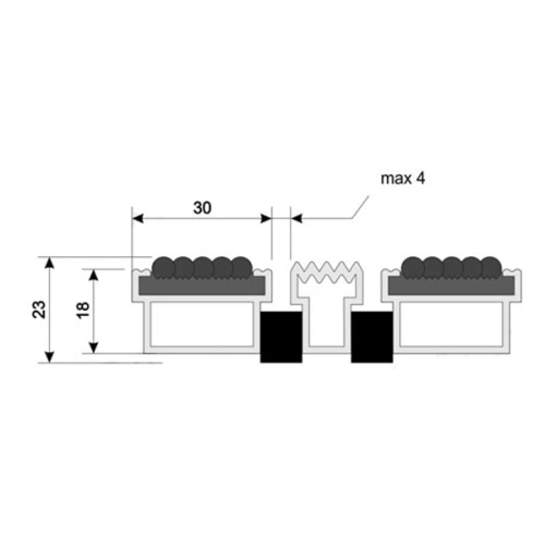 Придверная грязезащитная решетка Алса текстиль+скребок