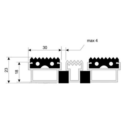 Придверная грязезащитная решетка Алса резина+скребок