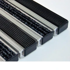 Придверная грязезащитная решетка Сити резина+текстиль+скребок