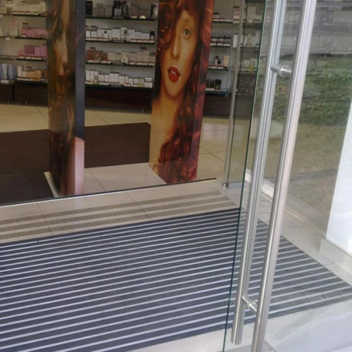 Придверная грязезащитная решетка Сити резина+текстиль+скребок