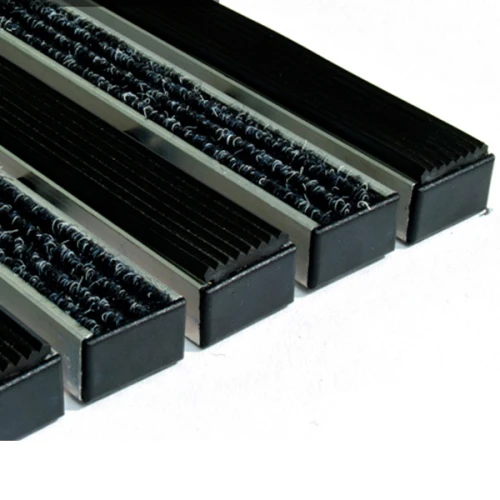 Придверная грязезащитная решетка Сити резина+текстиль