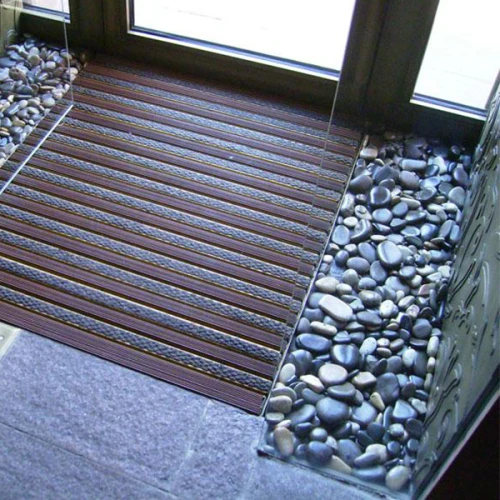 Придверная грязезащитная решетка Сити резина+текстиль