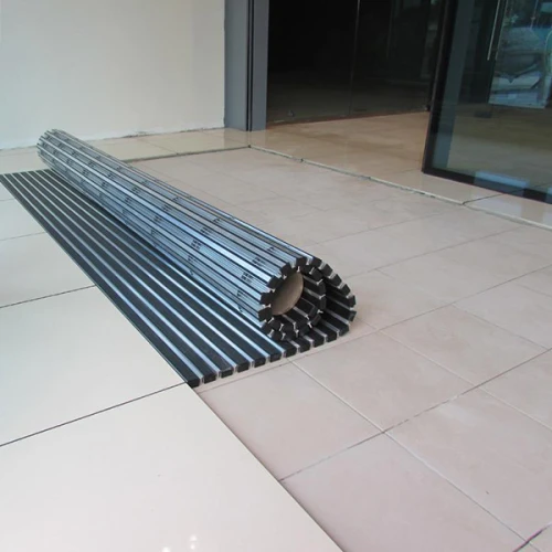 Придверная грязезащитная решетка Сити текстиль+скребок