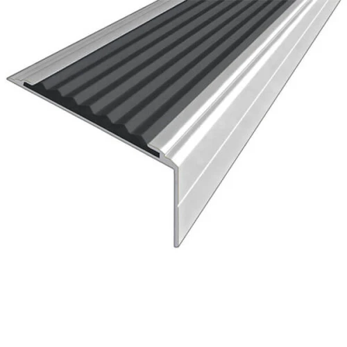 Противоскользящий алюминиевый угол-порог Премиум 50 мм 2 м чёрный