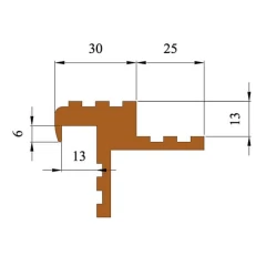 Закладной противоскользящий профиль 