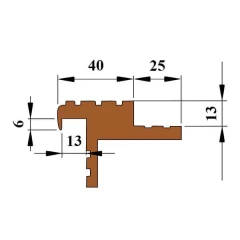 Закладной противоскользящий профиль 
