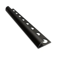 Алюминиевый профиль для внешнего полукруглого угла УВП-09-ЧМ черный/матовый