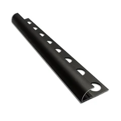 Алюминиевый профиль для внешнего полукруглого угла УВП-09-ЧМ черный/матовый