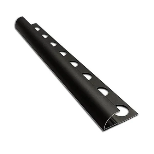 Алюминиевый профиль для внешнего полукруглого угла УВП-09-ЧМ черный/матовый