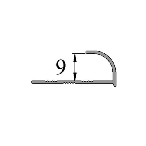 Алюминиевый профиль для внешнего угла в четверть круга УВЧ-09-ШМ шампань/матовый