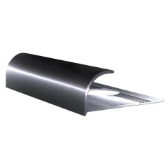 Алюминиевый профиль для внешнего угла в четверть круга УВЧ-09-ЧГ черный/глянцевый