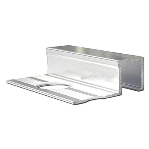 Алюминиевый профиль для П-образной окантовки П-10-10-СГ серебро/глянцевый