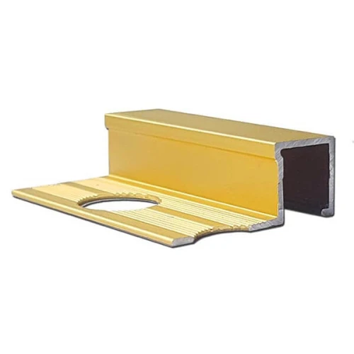 Алюминиевый профиль для П-образной окантовки П-10-10-ЗМ золото/матовый