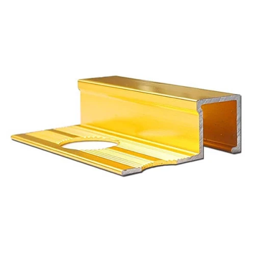 Алюминиевый профиль для П-образной окантовки П-10-10-ЗГ золото/глянцевый