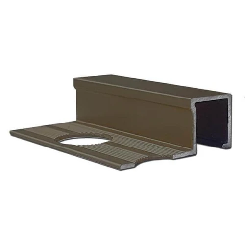 Алюминиевый профиль для П-образной окантовки П-10-10-БМ бронза/матовый