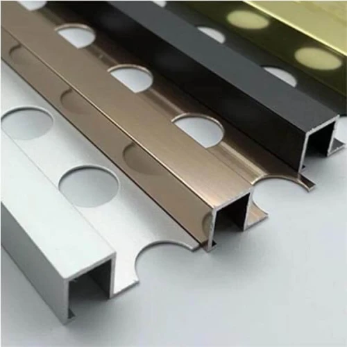 Алюминиевый профиль для П-образной окантовки П-10-10-БМ бронза/матовый