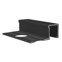 Алюминиевый профиль для П-образной окантовки П-10-10-ЧМ черный/матовый