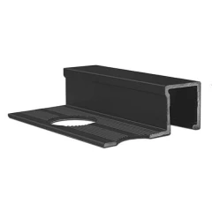 Алюминиевый профиль для П-образной окантовки П-10-10-ЧМ черный/матовый