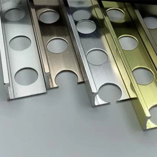 Алюминиевый профиль для L-образной окантовки L-10-ЗМ золото/матовый