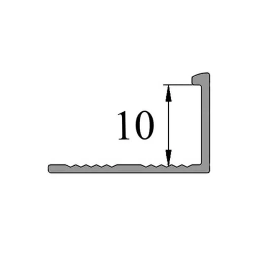 Алюминиевый профиль для L-образной окантовки L-10-ЗМ золото/матовый