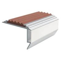 Противоскользящий алюмин.анодирован.угол-порог GlowStep 45х26х6 мм 2 м коричневый, профиль цветной