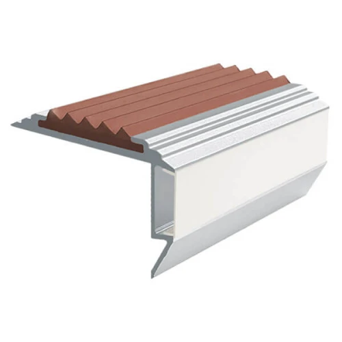 Противоскользящий алюмин.анодирован.угол-порог GlowStep 45х26х6 мм 2 м коричневый, профиль цветной