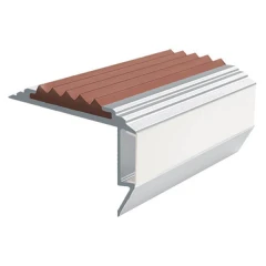 Противоскользящий алюмин.анодирован.угол-порог GlowStep 45х26х6 мм 2 м коричневый, профиль черный