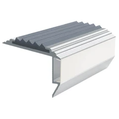 Противоскользящий алюмин.анодирован.угол-порог GlowStep 45х26х6 мм 2 м серый, профиль черный