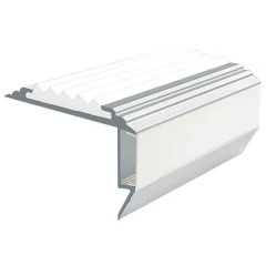 Противоскользящий алюмин.анодирован.угол-порог GlowStep 45х26х6 мм 2 м белый, профиль цветной