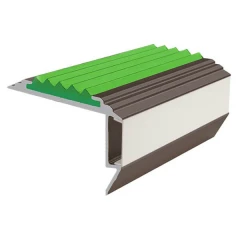 Противоскользящий алюмин.анодирован.угол-порог GlowStep 45х26х6 мм 2 м зеленый, профиль цветной