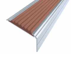 Противоскользящий анодированный алюминиевый угол-порог Премиум 50х7х26 мм 3,0 м черный