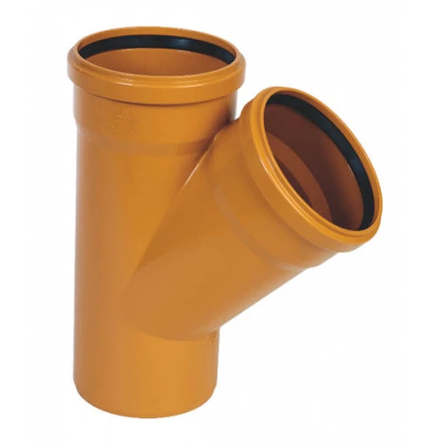 Тройник для трубы наружной канализации 160/160 мм, 45˚