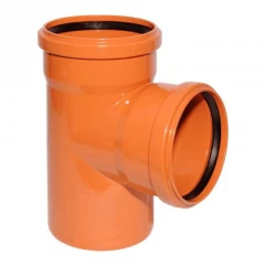 Тройник для трубы наружной канализации 200/110 мм, 87˚